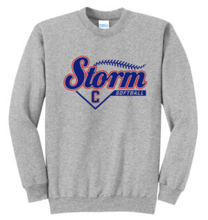 Camanche Storm Softball Unisex Basic Crew Sweatshirt-Grey