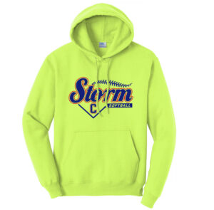 Camanche Storm Softball Unisex Basic Hooded Sweatshirt-Neon Yellow