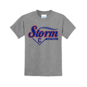 Camanche Storm Softball Youth Short Sleeve Tee-Grey