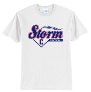 Camanche Storm Softball Unisex Basic Short Sleeve Tee-White