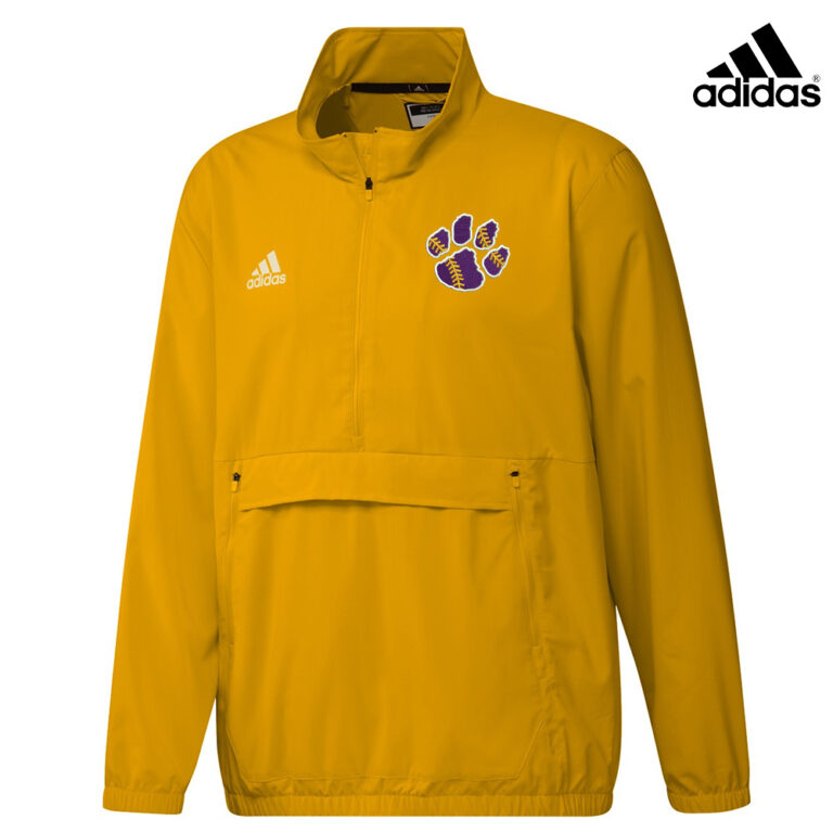 Dewitt Baseball Adidas Stadium 1 4 Zip Woven Pullover - Gold