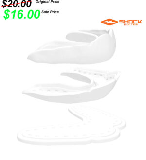 DM East Football PG Shock Doctor Micro Fit Low Profile Mouth Guard-White