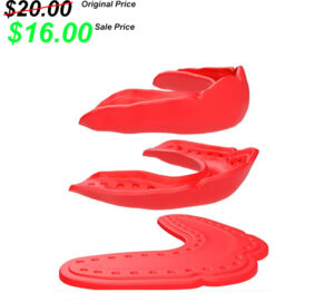 DM East Football PG Shock Doctor Ultra Slim Low Profit Mouth Guard-Red