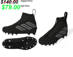 DM East Football PG Adidas Nasty 2.0 football cleats / shoes – Black/grey