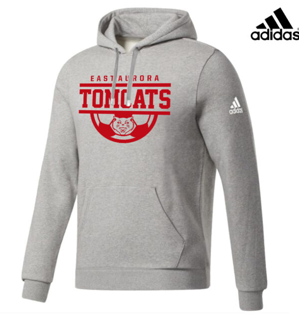 Tomcats Soccer Adidas Fleece Hooded Sweatshirt- MedGrey Heather