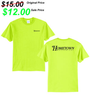 Hometown Unisex Basic Short Sleeve Tee-Safety Green