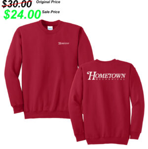 Hometown Unisex Basic Crew Sweatshirt-Red