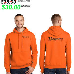 Hometown Unisex Basic Hooded Sweatshirt-Safety Orange