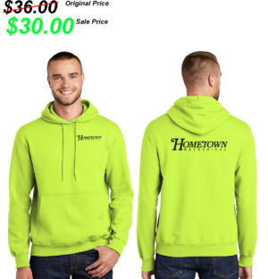 Hometown Unisex Basic Hooded Sweatshirt-Safety Green
