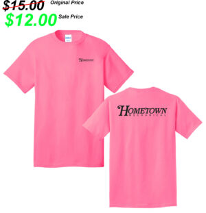 Hometown Unisex Basic Short Sleeve Tee-Neon Pink