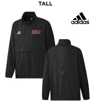 QC Heat Baseball TALL Adidas Stadium 1/4 zip woven pullover – Black