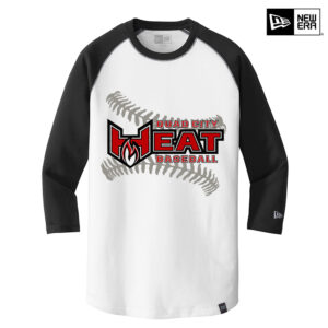 QC Heat Baseball New Era Heritage Blend 3/4 Sleeve Baseball Raglan Tee-Black/White