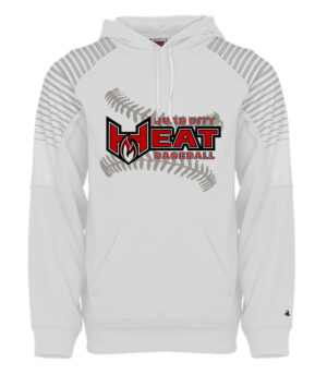QC Heat Baseball Men Badger Lineup Hood-White/Silver