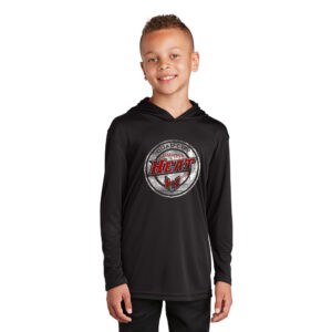 QC Heat Baseball Sport-Tek YOUTH PosiCharge Competitor Hooded Pullover-Black