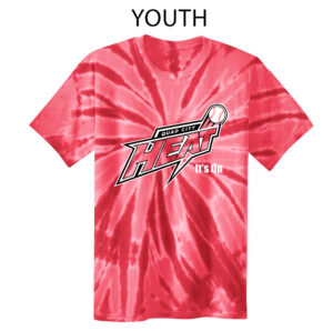 QC Heat Baseball YOUTH Essential Tie-Dye Tee-Red