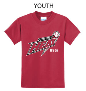 QC Heat Baseball Youth Short Sleeve Tee-Red