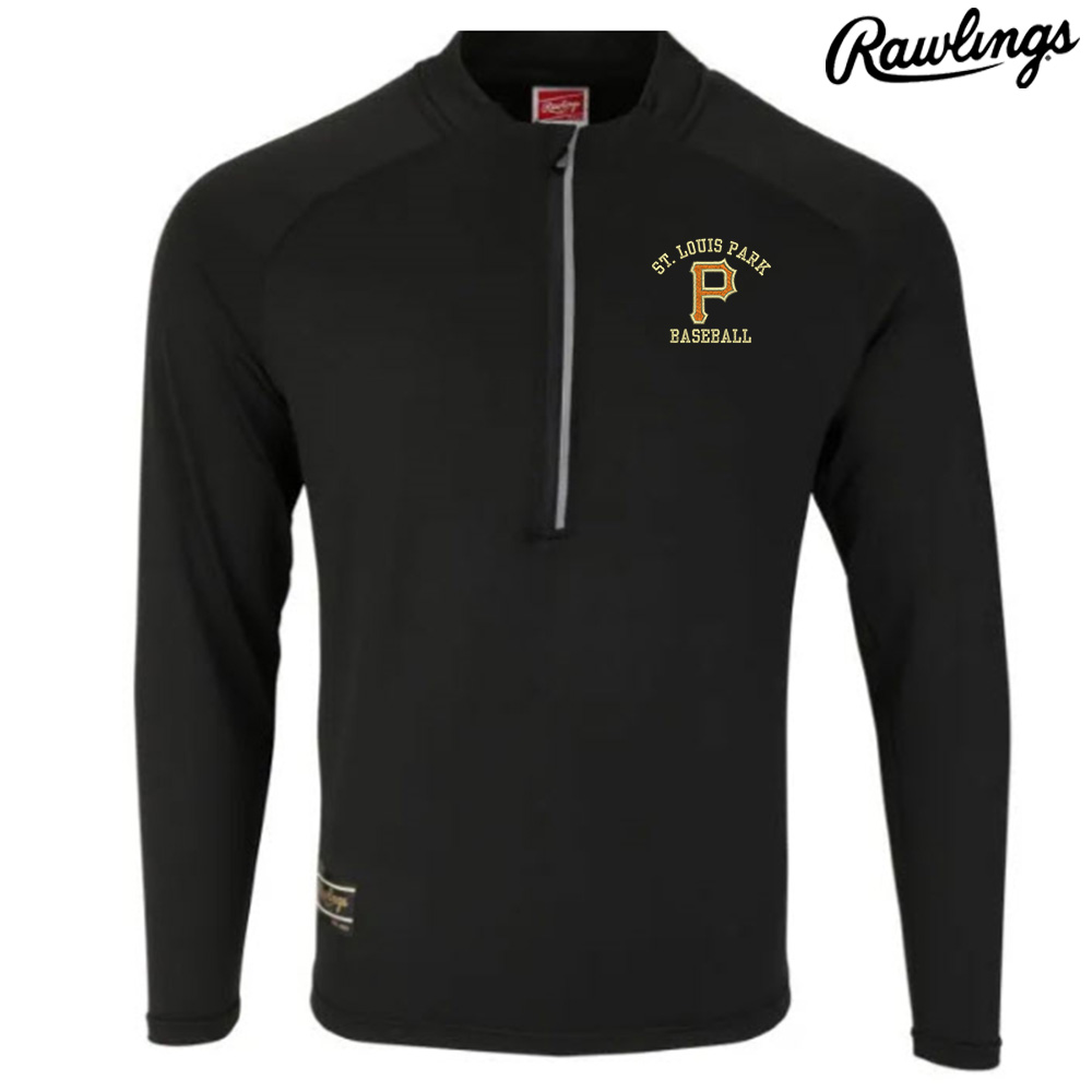 St Louis Park BB Rawlings Half Zip Fleece Jacket-Black