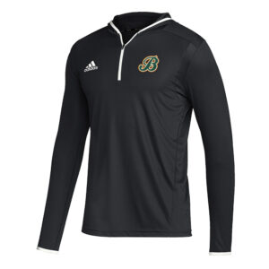 Boltz Softball Adidas Team Issue hooded long sleeve 1/4 zip Tee- BLACK