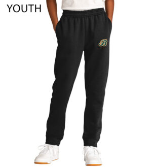 Boltz Softball Youth Core Fleece Jogger-Black