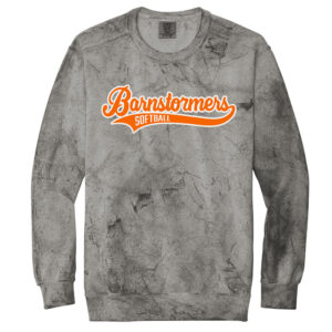 Boltz Softball  Color Blast Crewneck Sweatshirt-Smoke