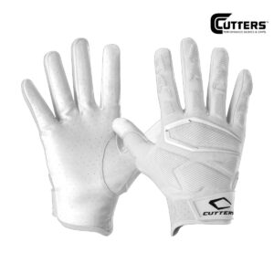 Boone Football PG Cutters  GAMER 4.0  C-Tack  Padded Football receiver Gloves (pair) WHITE
