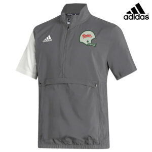 Boone Football PG Adidas STADIUM woven short sleeve 1/4 zip- Grey Four/white