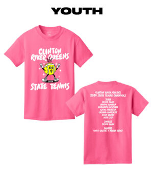RQ State Tennis Youth Basic Tee-Neon Pink
