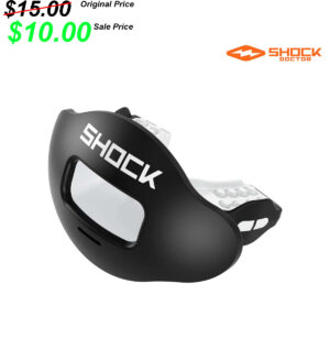 DC Football Player Coach Shock Doctor Max AirFlow 2.0 lip guard mouth guard-Black