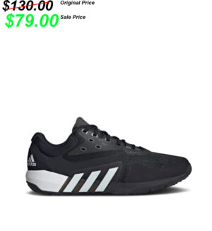 DC Football Player Coach Adidas DropSet Trainer shoe Core Black/White/Grey Six