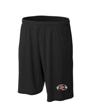 DC Football Player Coach Moisture Management Men’s Short with Side Pockets-Black