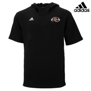 DC Football Player Coach Adidas Men Icon Short Sleeve Hoodie-Black