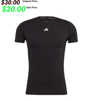 DC Football Player Coach adidas Men’s Techfit Short Sleeve Tee – BLACK
