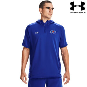DC Football Player Coach Under Armour Men Command Short Sleeve Hoodie-Royal