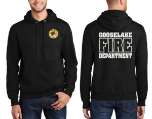 Goose Lake Fire Dept Unisex Basic Hooded Sweatshirt-Black