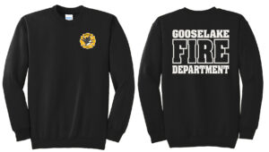 Goose Lake Fire Dept Unisex Basic Crew Sweatshirt-Black