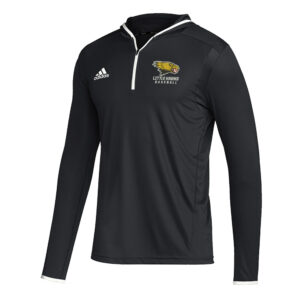 Little Hawks Adidas Team Issue hooded long sleeve 1/4 zip Tee- BLACK