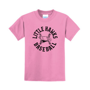 Little Hawks Youth Basic Tee-Candy Pink