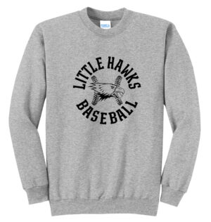 Little Hawks Basic Crewneck Sweatshirt-Athletic Heather Grey
