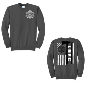 Lost Nation Fire EMS Unisex Core Fleece Crewneck Sweatshirt-Charcoal
