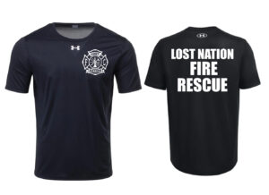Lost Nation Fire EMS Under Armour short sleeve Men’s Team Tech Tee-Black