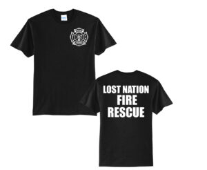 Lost Nation Fire EMS Unisex Basic Short Sleeve Tee-Black