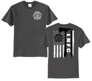 Lost Nation Fire EMS Unisex Basic Short Sleeve Tee-Charcoal