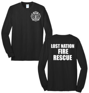 Lost Nation Fire EMS Long Sleeve Tee-Black
