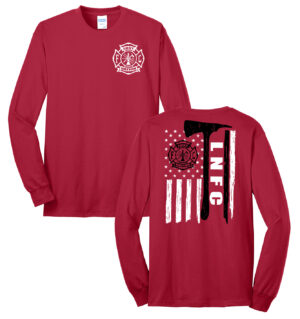 Lost Nation Fire EMS Long Sleeve Tee-Red