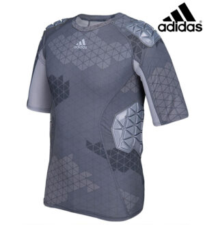 Marion Football PG Adidas techfit Ironskin 5 Pad padded football compression shirt- ONIX
