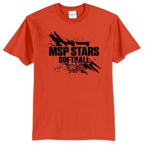MSP Stars Unisex Basic Short Sleeve Tee-Orange