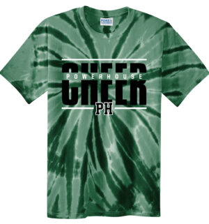 PH Cheer Unisex Essential Tie-Dye Tee-Forest Green