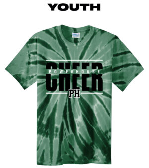 PH Cheer YOUTH Essential Tie-Dye Tee-Forest