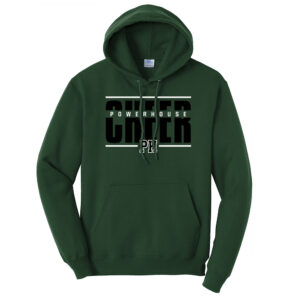PH Cheer Unisex Fleece Hooded Sweatshirt-Dark Green