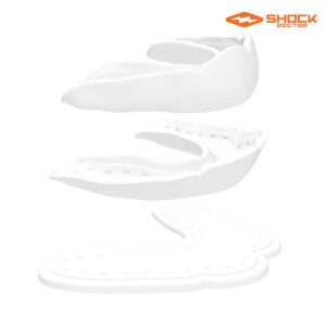 SH Football PG Shock Doctor Micro Fit Low Profile Mouth Guard-White